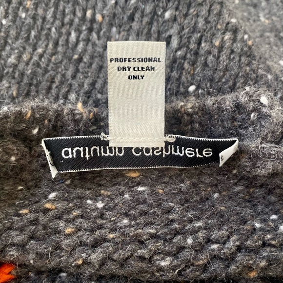 Autumn Cashmere Gray-Brown Tweed Houndstooth Plaid Sweater Sz XS - Picture 4 of 6